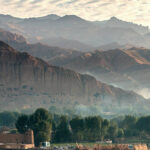 valley, landscape, buddhist, afghan, afghanistan, buddha, bamiyan
